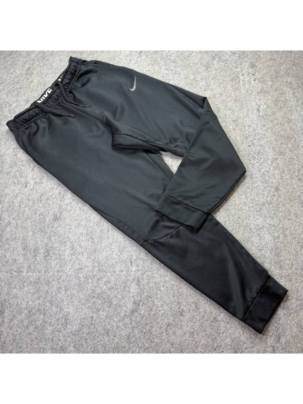 Nike Jogger Men M Black 28" Tapered Fleece DRI-FIT Sweatpants AO2370